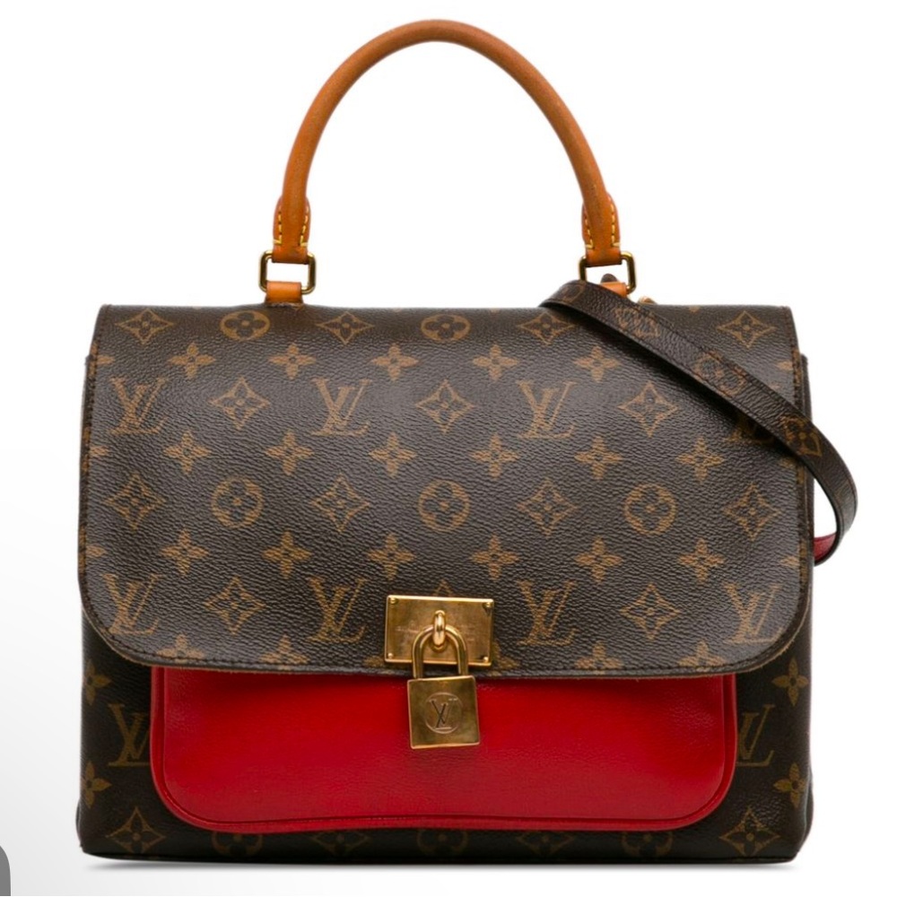 5-25 Preloved Louis Vuitton LV Monogram Marignan Red